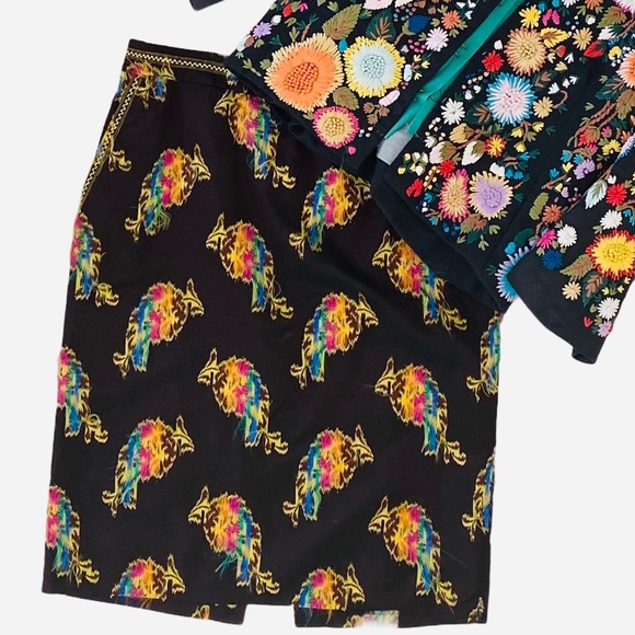 ⭐️sold⭐️Ultra Ozbek Skirt - Eyelash Appliqué & Pockets. - Picture 2 of 10